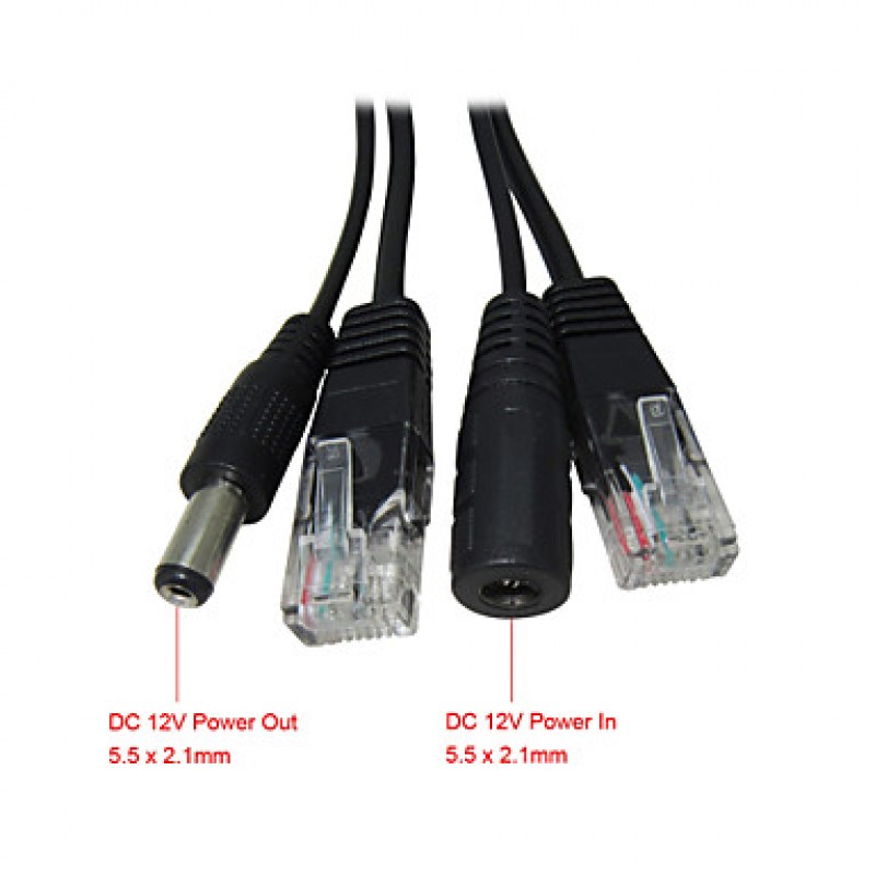 POE01 Passive POE Injector + POE Splitter Kit w/ 5.5 x 2.1 mm DC Connector  