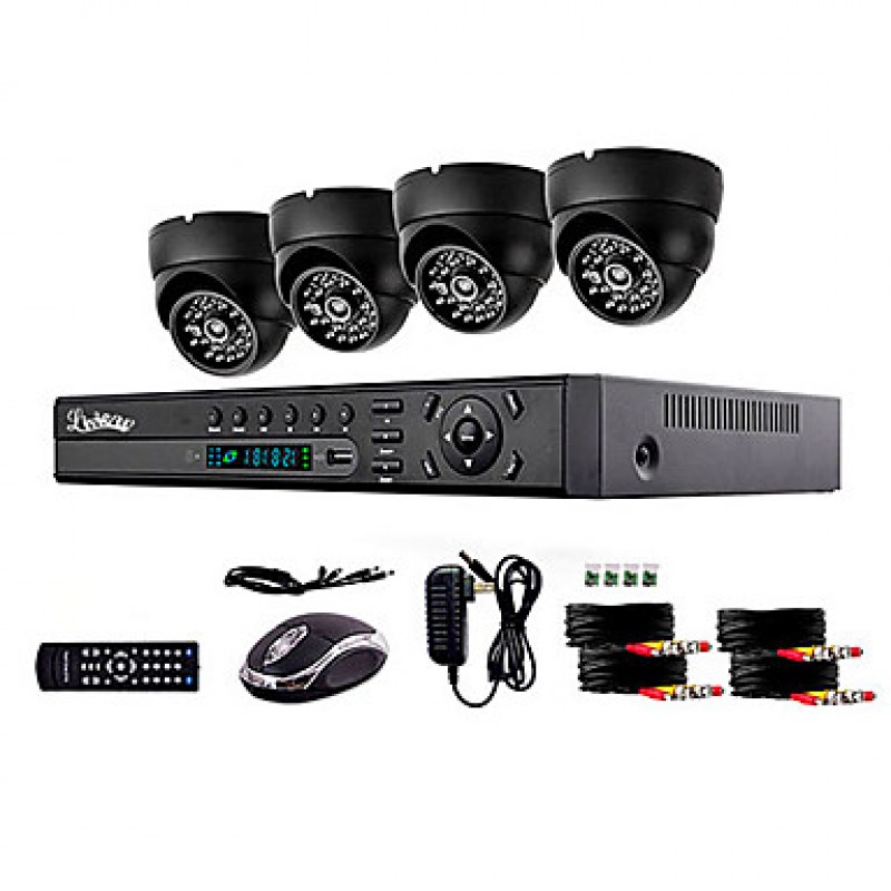 900TVL Indoor Day/Night Security Camera and 4CH HDMI 960H Network DVR System  