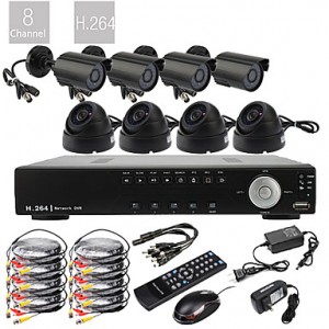 8CH Real Time H.264 600TVL High Definition CCTV DV...