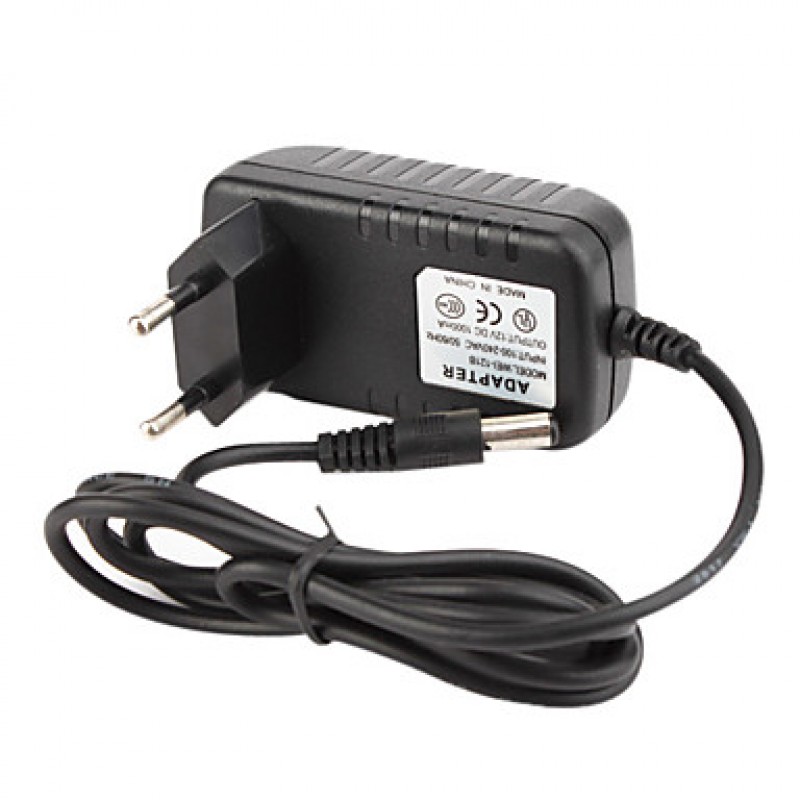 CCTV System Power Adapter + AC 100~240V 50/60Hz Input to DC 12V 1000mA Output + EU Standard  