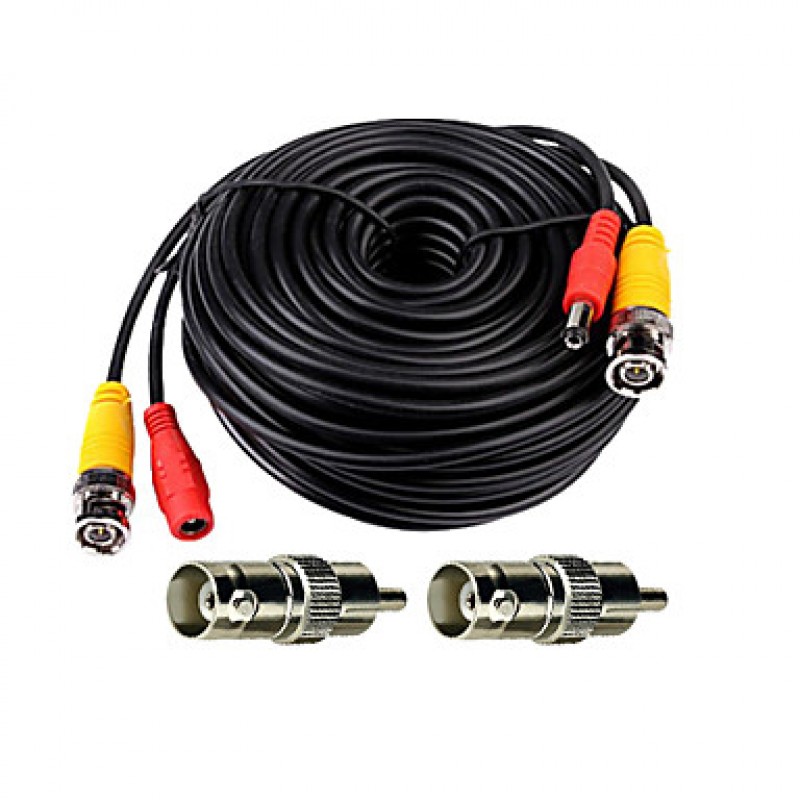 CCTV 100FT(30.5M) BNC to BNC Video with DC Power Wire for CCTV Security Camera  