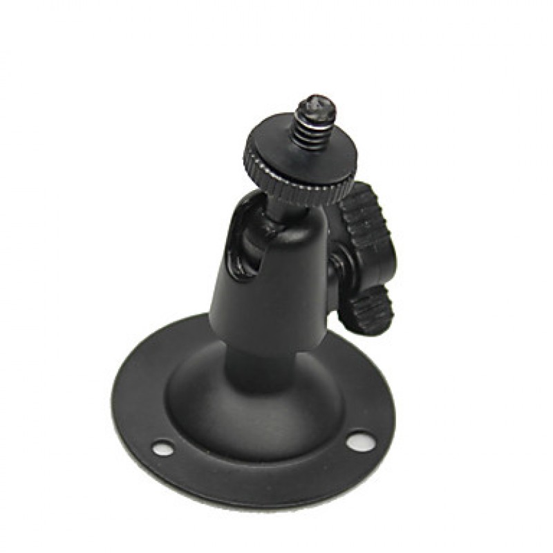 Black Wall Mount Stand Bracket for CCTV Security Camera (Base diameter: 4.5cm)  