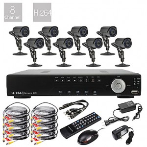 8CH D1 Real Time H.264 600TVL High Definition CCTV...