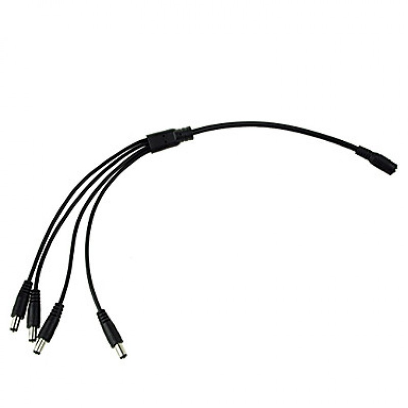 Details about  CCTV Security Camera 2.1mm 1 to 4 Port Power Splitter Cable Pigtails 12V DC  