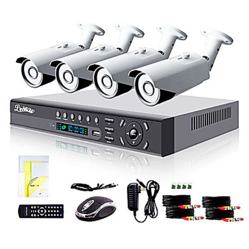 4CH HDMI 960H Network DVR 900TVL Outdoor Day/Night Security Camera System  