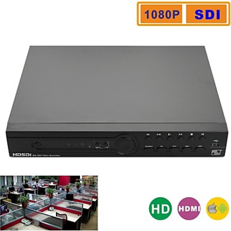 1.5U Chassis 2 Disk Position  4CH 1080P Real time HD-SDI DVR  