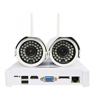 Wireless WIFI IP Camera DIY NVR Kit HD 720P 2pcs 1...